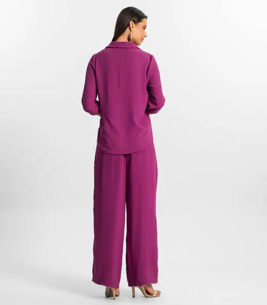 Calça Reta Feminina Rovitex Roxo