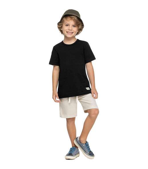 Camiseta Infantil Masculina  Meia Malha Trick Nick Preto