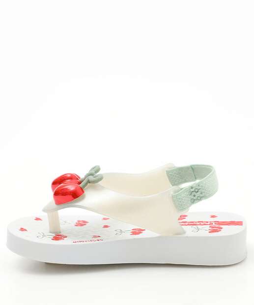Chinelo Ipanema Infantil Bebê Cereja Branco