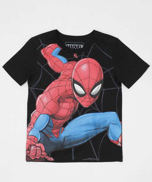 Camiseta Infantil Homem Aranha Marvel Tam 4 a 10
