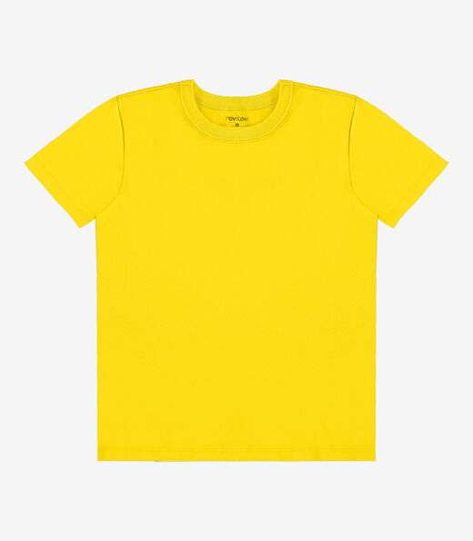 Camiseta Infantil Masculina Básica Rovitex Kids Amarelo