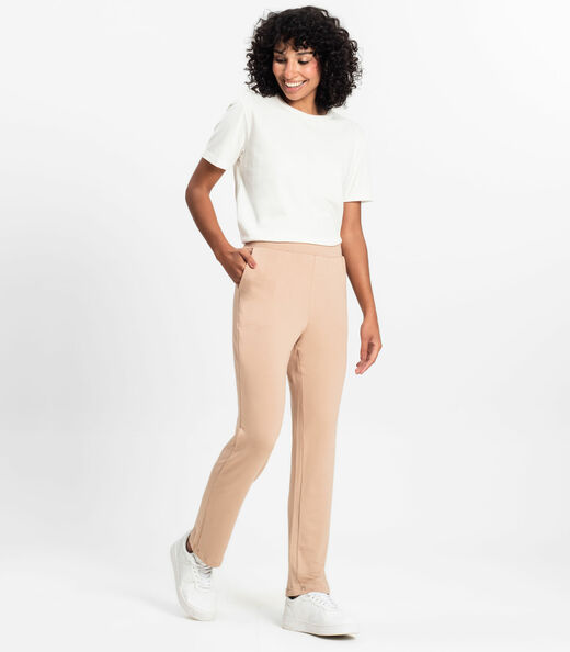 Calça Feminina em Molecotton de Viscose Rovitex Marrom