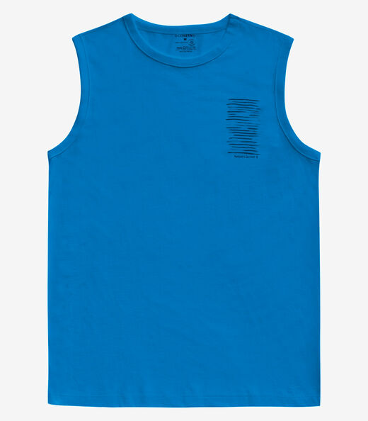 Regata Masculina Meia Malha Diametro Azul