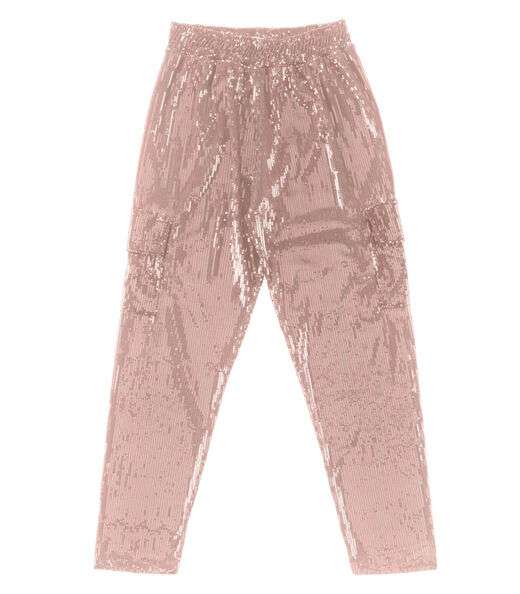 Calça Reta Juvenil Em Paetê Minty Unica