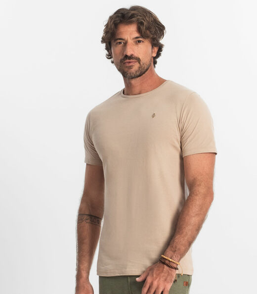 Camiseta Masculina Basica Diametro Bege
