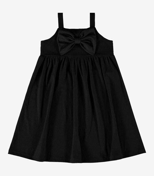 Vestido Infantil Com Laço Rovi Kids Preto