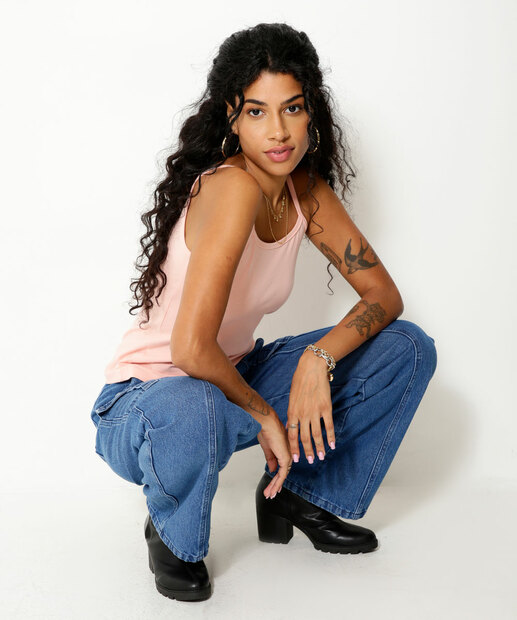 Blusa Regata Feminina Cotton Alças Finas Marisa