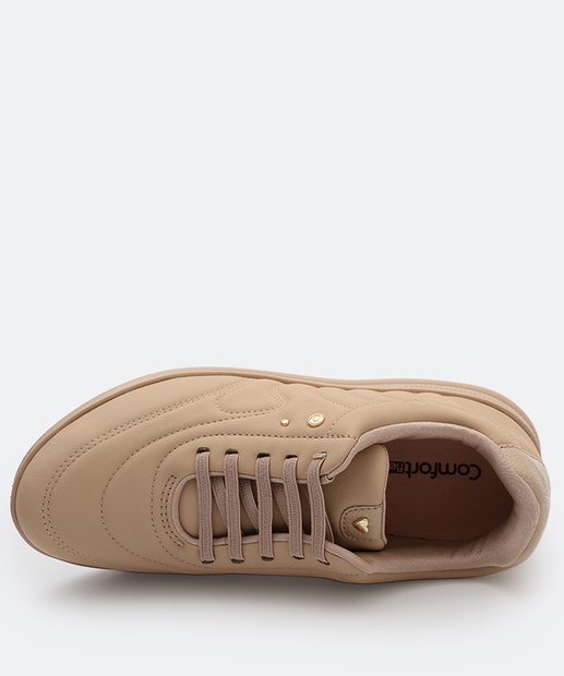 Tênis Casual Feminino Comfortflex Bege