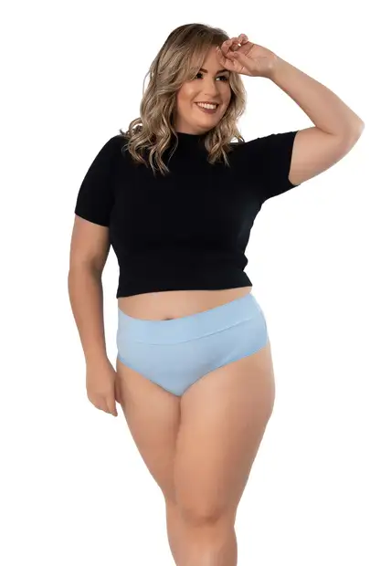 Kit 5 Calcinhas Amorosa Plus Size Fio Duplo Microfibra Concept Lingerie Multicol