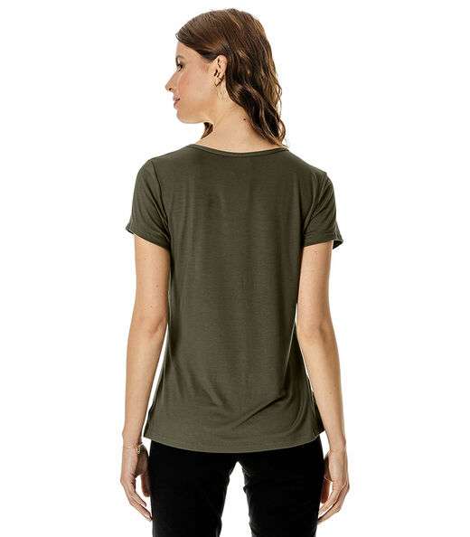Blusa Feminina Viscotorcion Básica Rovitex Verde
