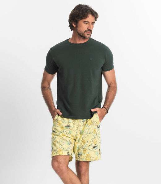 Bermuda Masculina Microfibra Diametro Amarelo