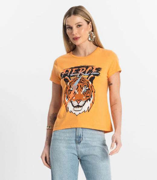 Image_Blusa T-Shirt Feminina Estampada Select Laranja