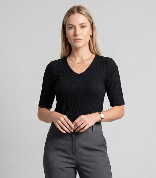 Image_Blusa Feminina Ribana Canelada Infinita Cor Preto