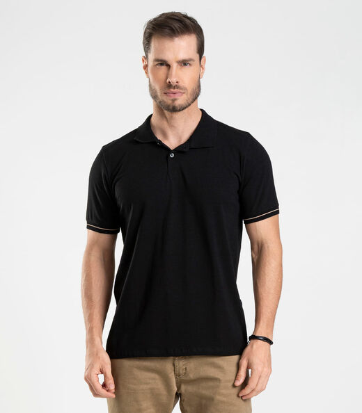 Image_Polo em Cotton Leve Masculina Diametro Preto