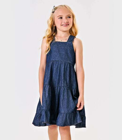 Image_Vestido Infantil Jeans Feminino Trick Nick Azul