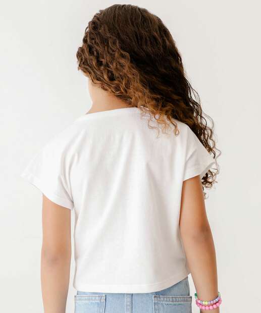 Blusa Infantil Estampa Corações Marisa Tam 4 a 10