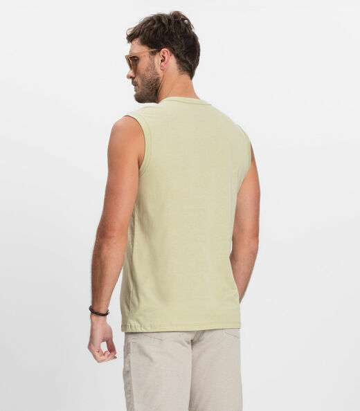 Regata Masculina Meia Malha Diametro Verde