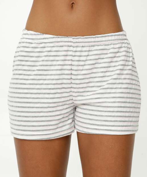 Pijama Feminino Listrado Alças Finas Snoopy