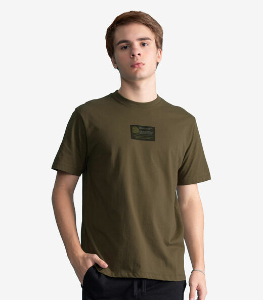 Camiseta Masculina Meia Malha Com Estampa Minty Verde