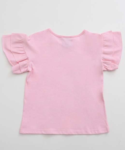 Blusa Infantil Hello Kitty Sanrio Tam 4 a 10 Rosa