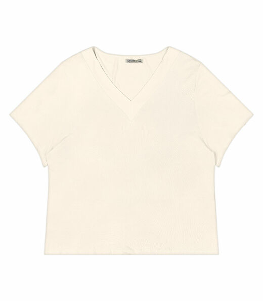 Blusa Feminina Plus Size Básica Secret Glam Bege