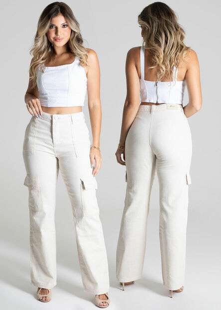 Calça Linho Sawary Reta - 275412