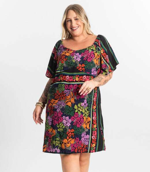 Vestido Curto Ciganinha Secret Glam Roxo