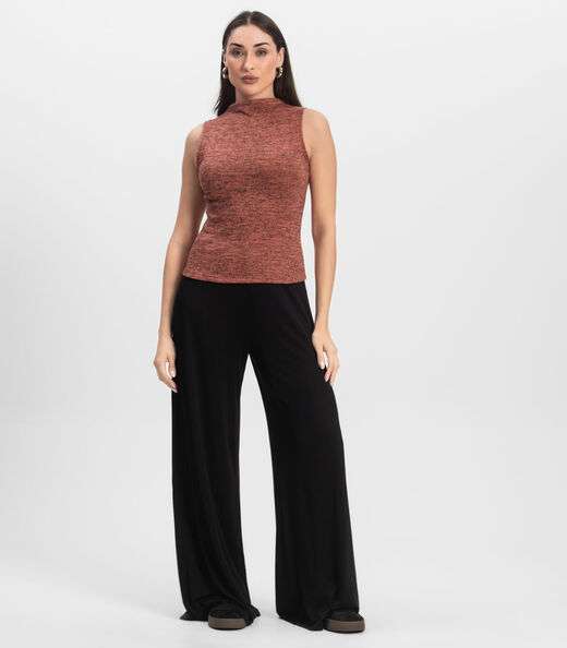 Regata Feminina com Gola Infinita Cor Laranja