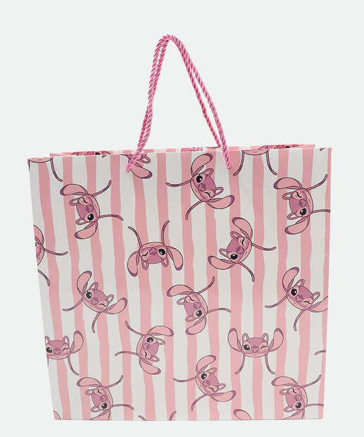 Embalagem Presente Sacola Stitch Disney Rosa