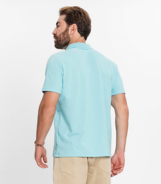 Polo Básica Masculina Diametro Azul