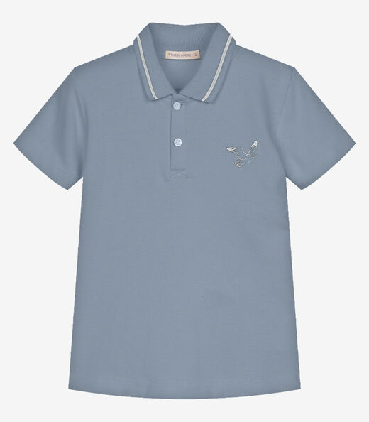 Conjunto Infantil Polo Com Bermuda Trick Nick Azul