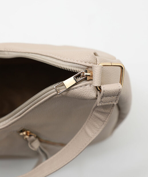 Bolsa De Ombro Tote Feminina Marisa Bege