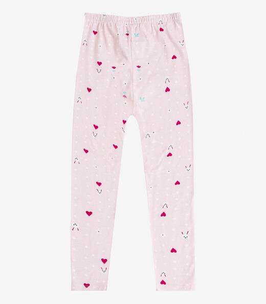 Legging Infantil Em Cotton Select Rosa