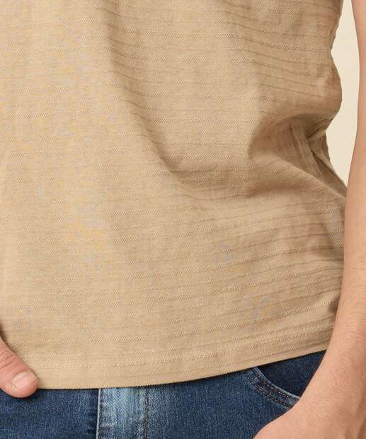 Camiseta Masculina Bolso Textura Manga Curta MR