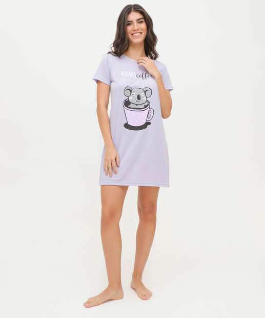 Camisola Estampa Coala Manga Curta Marisa
