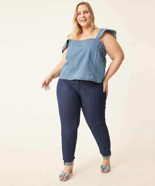 Calça Plus Size Feminina Skinny Biotipo
