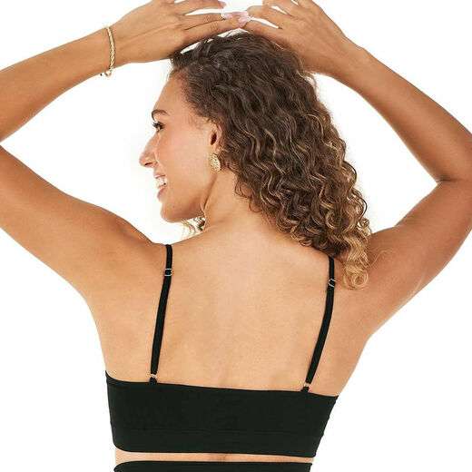 Top De Alça Sem Costura Zee Rucci Preto