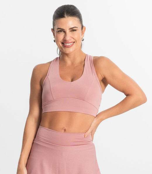 Top Feminino Sem Bojo FTK Fitness Rosa