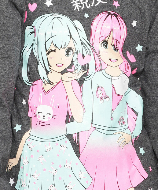 Camiseta Infantil Anime Manga Longa Marisa Tam 4 a 10