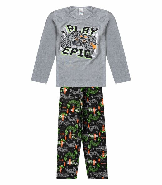 Image_Pijama Menino Manga Longa Meia Malha Select Cinza