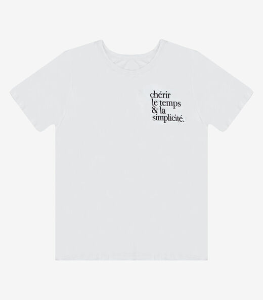 Blusa Feminina Manga Curta Infinita Cor Bege