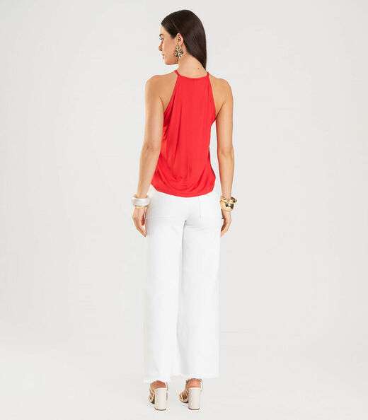 Blusa Feminina de Alça Infinita Cor Vermelho