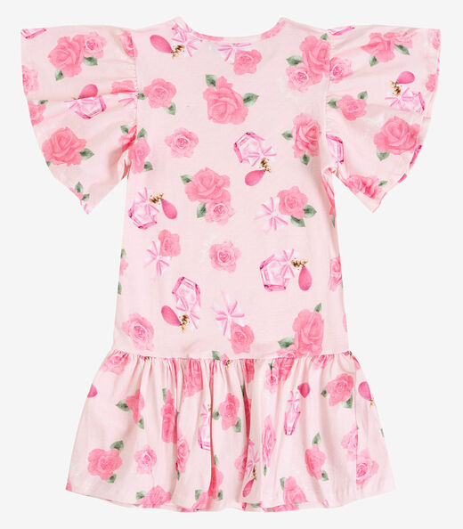 Vestido Infantil em Cotton Leve Trick Nick Rosa