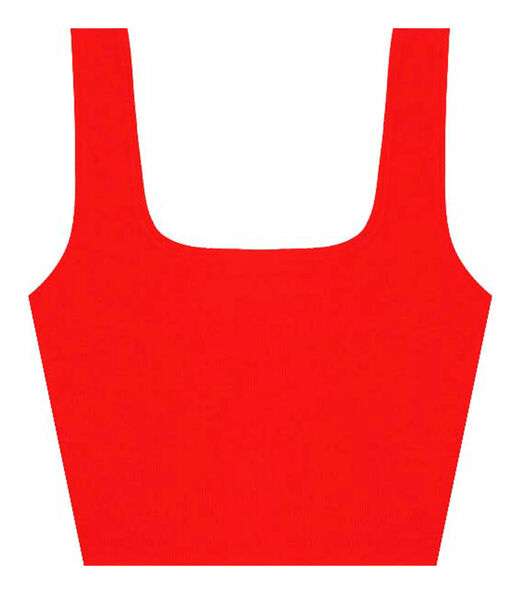 Top Cropped Ribana Básico Rovitex Laranja