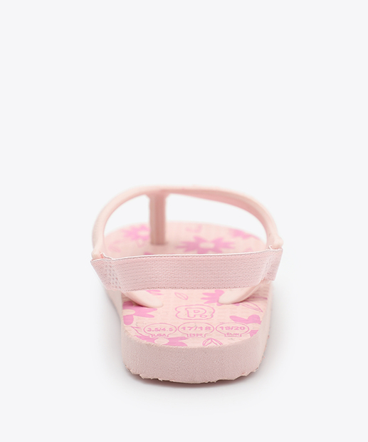 Chinelo Infantil Bebê Estampa Flor Pimpolho Rosa
