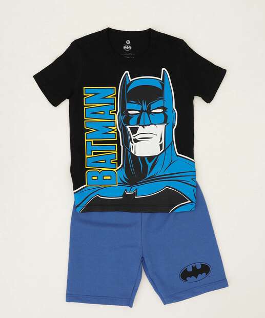 Conjunto Infantil Batman Liga Da Justiça Tam 4 a 10