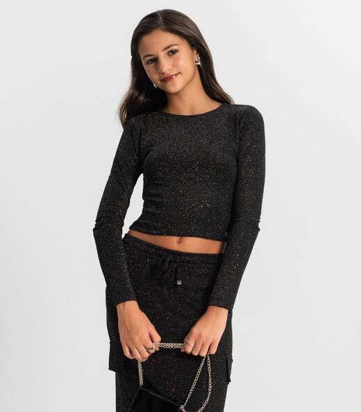 Image_Blusa Juvenil Feminina Manga Longa Minty Preto