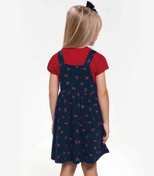 Conjunto Infantil Salopete Com Blusa Trick Nick Azul