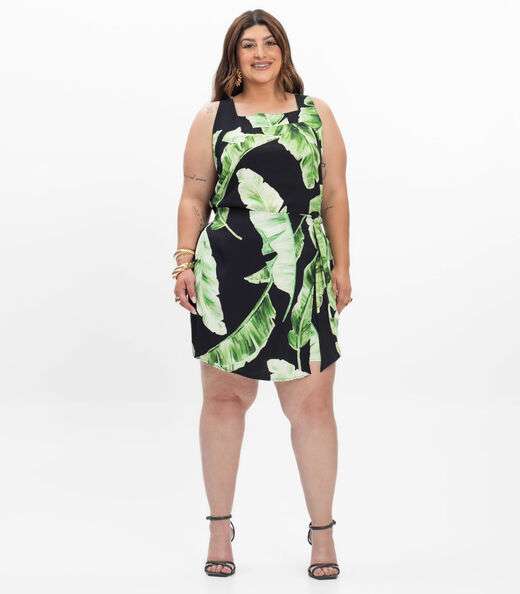 Shorts Saia Feminino Plus Size Secret Glam Preto