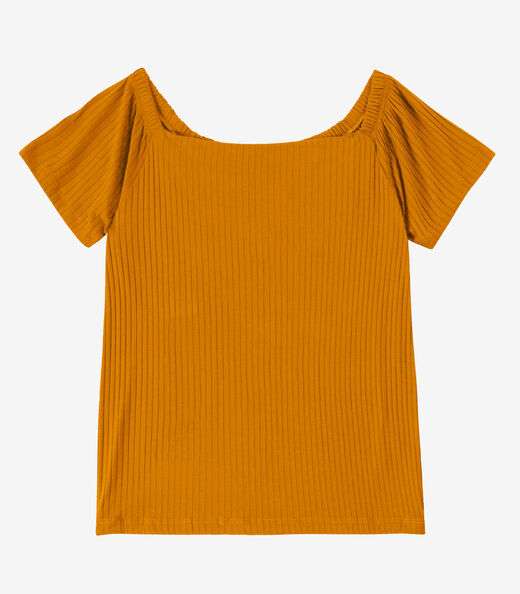 Image_Blusa Feminina Canelada Infinita Cor Amarelo